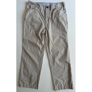 STEVEN ALAN Button Fly Straight Leg Chino Pants Mens‎ 34x29 Beige Made in USA